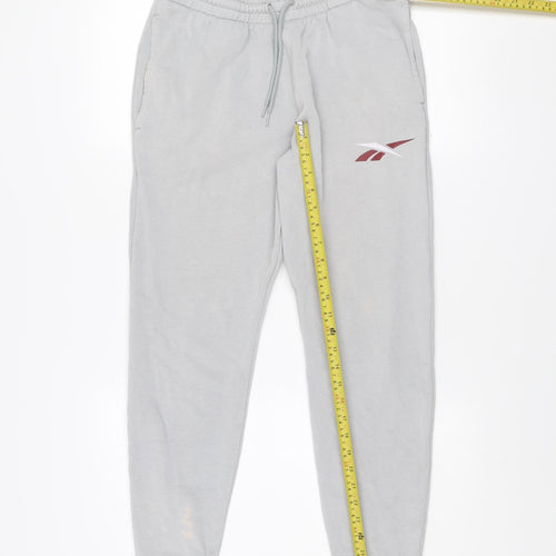 Reebok Women’s Grey Jogger Sweatpants M Regular Fit Cotton Blend