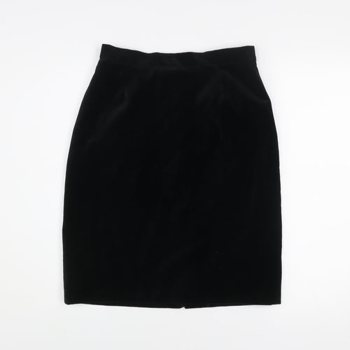 Début Women's Black Velvet Pencil Skirt Size 12 Lined Formal