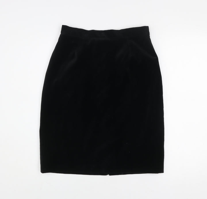 Début Women's Black Velvet Pencil Skirt Size 12 Lined Formal