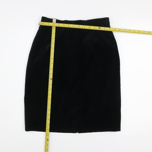 Début Women's Black Velvet Pencil Skirt Size 12 Lined Formal