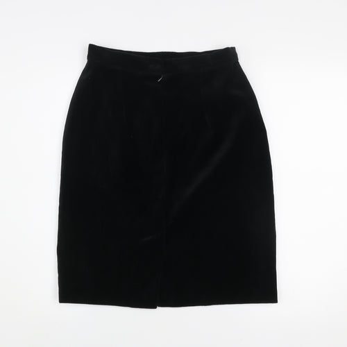 Début Women's Black Velvet Pencil Skirt Size 12 Lined Formal