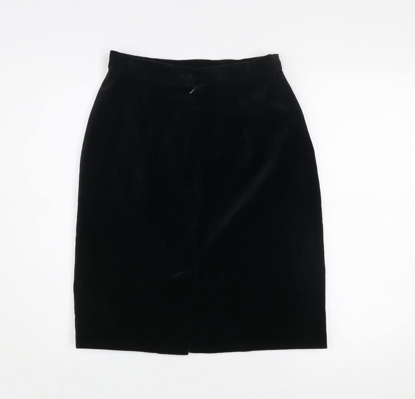 Début Women's Black Velvet Pencil Skirt Size 12 Lined Formal