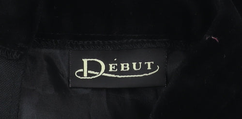 Début Women's Black Velvet Pencil Skirt Size 12 Lined Formal