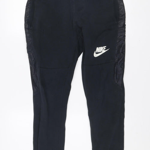 Nike Men's Black Small Jogger Sweatpants with Side Panels