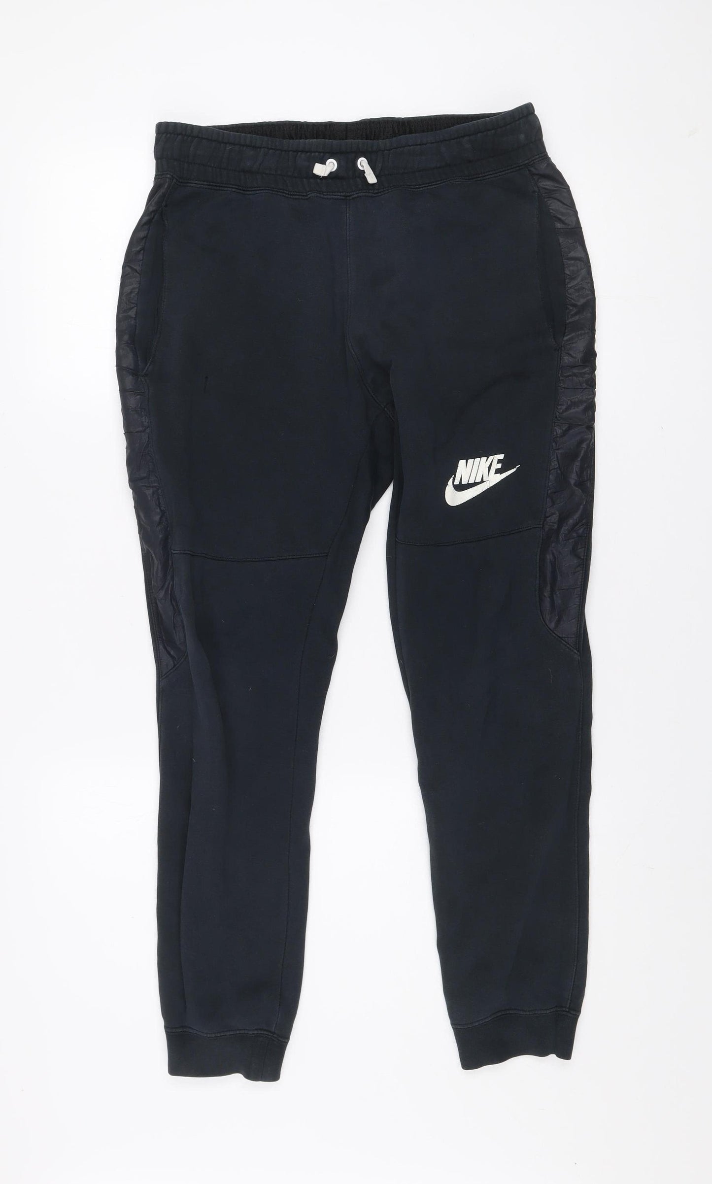 Nike Men's Black Small Jogger Sweatpants with Side Panels