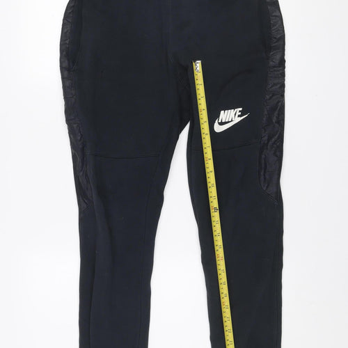 Nike Men's Black Small Jogger Sweatpants with Side Panels