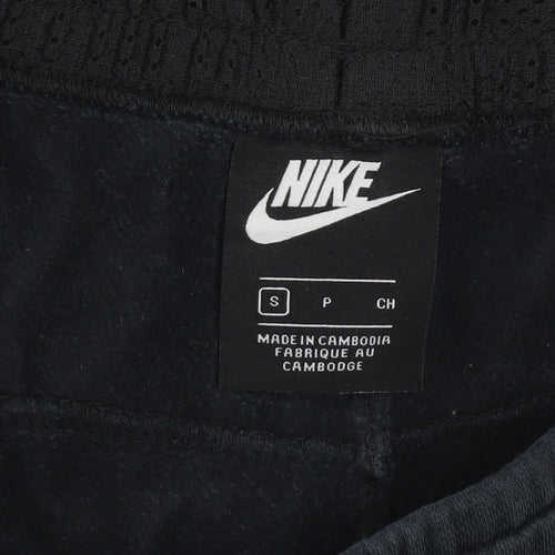 Nike Men's Black Small Jogger Sweatpants with Side Panels