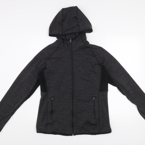 H&M Men’s Black Fleece Sport Hooded Jacket Size L Athletic Fit