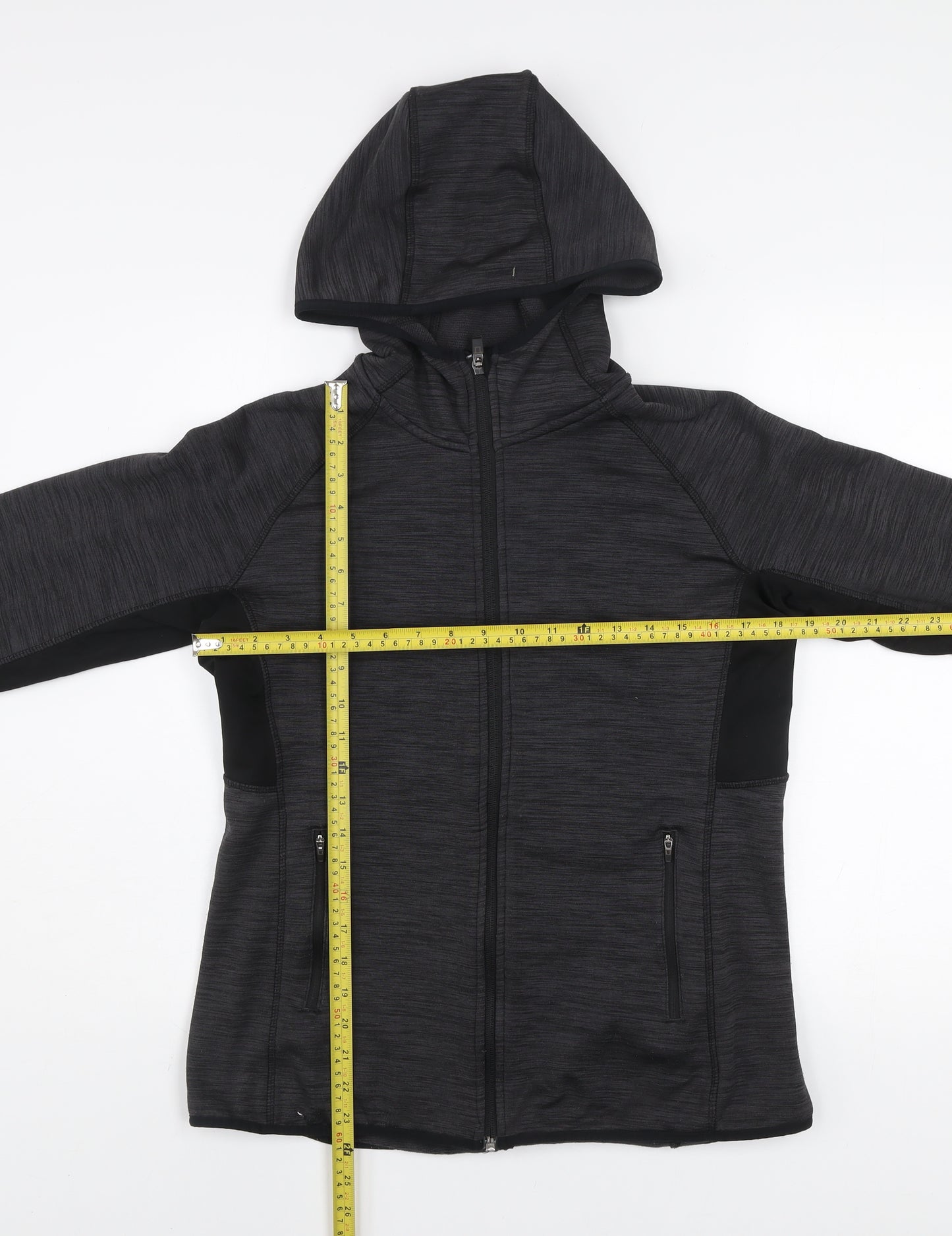 H&M Men’s Black Fleece Sport Hooded Jacket Size L Athletic Fit