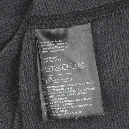 H&M Men’s Black Fleece Sport Hooded Jacket Size L Athletic Fit