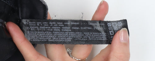 Zara Men Black Cargo Tapered Jeans Size 34 Regular Fit