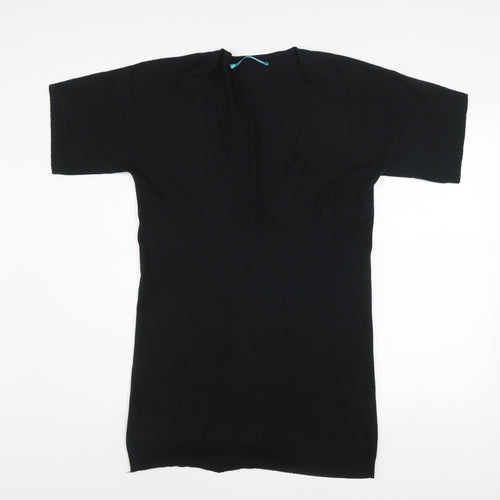 Oasis Women's Black Size 12 V-Neck Knit Bodycon Dress