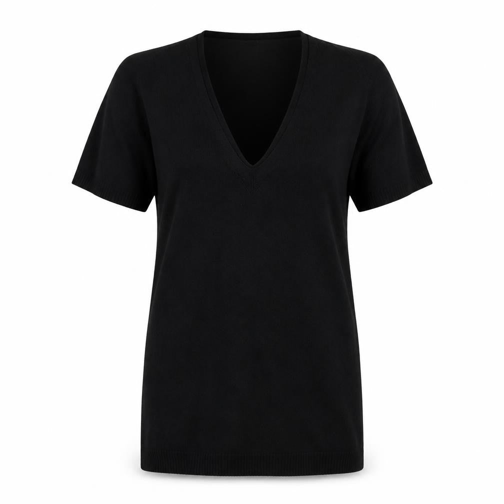 Oasis Women's Black Size 12 V-Neck Knit Bodycon Dress