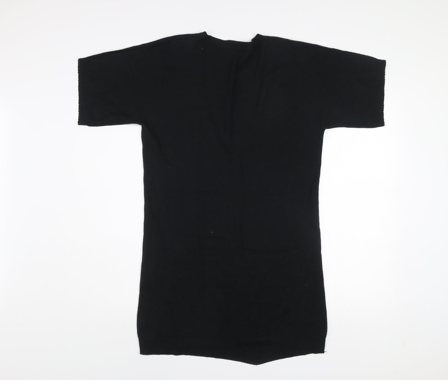 Oasis Women's Black Size 12 V-Neck Knit Bodycon Dress