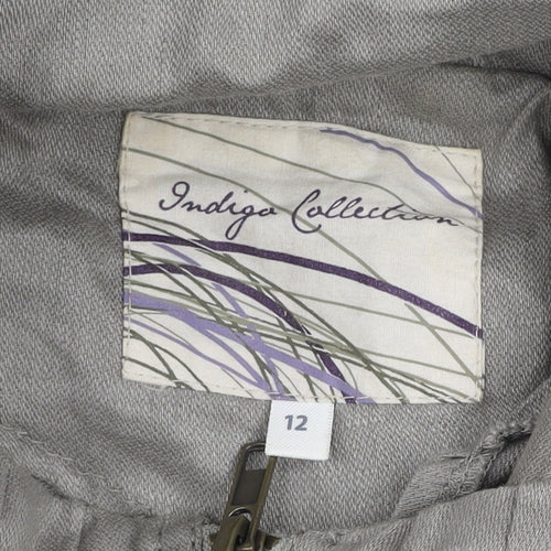 Marks and Spencer Women’s Grey Linen Parka Jacket Size 12