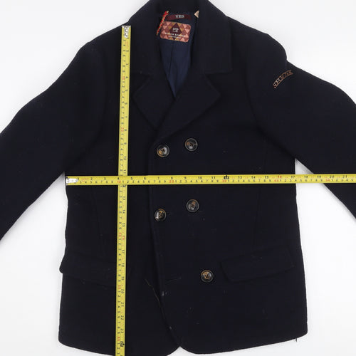 Scotch Shrunk Women's Blue Wool Pea Coat Size 12 Lined Classic Style