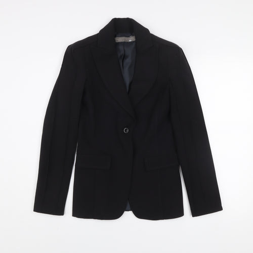 Zara Basic Women's Black Tailored One-Button Blazer Size S