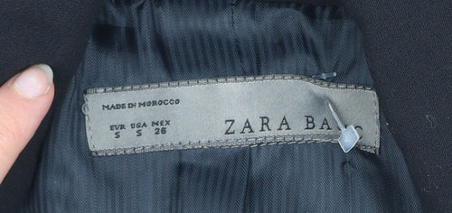 Zara Basic Women's Black Tailored One-Button Blazer Size S
