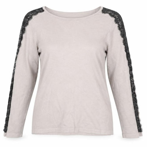Marks and Spencer Women’s Beige Lace Trim Pullover Jumper UK 14