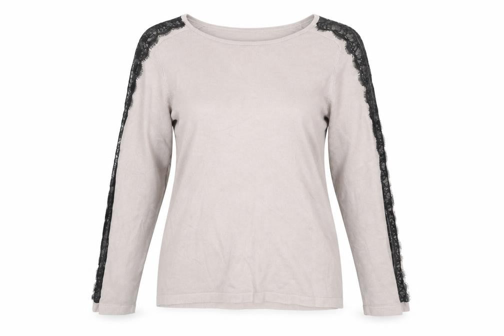 Marks and Spencer Women’s Beige Lace Trim Pullover Jumper UK 14