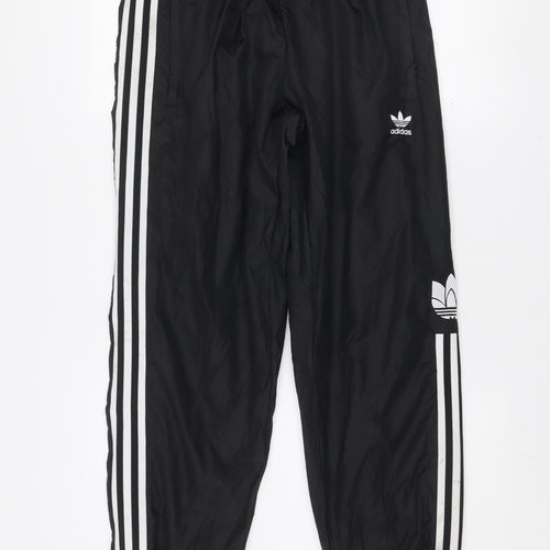 Adidas Men’s Black Track Pants M Elastic Waist Woven Tapered Sports Trousers