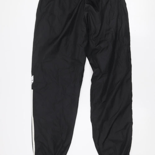 Adidas Men’s Black Track Pants M Elastic Waist Woven Tapered Sports Trousers