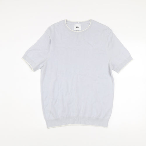 Kin Men’s Blue Cotton Short Sleeve Knit Top Size M