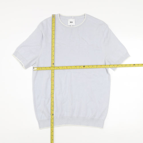 Kin Men’s Blue Cotton Short Sleeve Knit Top Size M