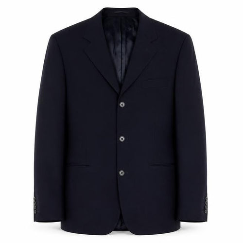 Centaur Men's Black Wool Blend Regular Fit Three-Button Blazer 42R