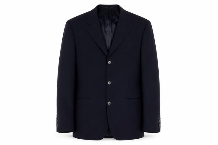 Centaur Men's Black Wool Blend Regular Fit Three-Button Blazer 42R