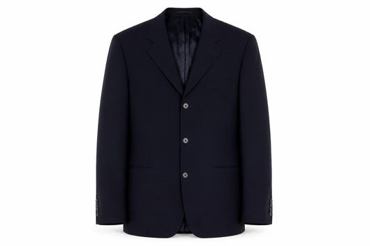 Centaur Men's Black Wool Blend Regular Fit Three-Button Blazer 42R