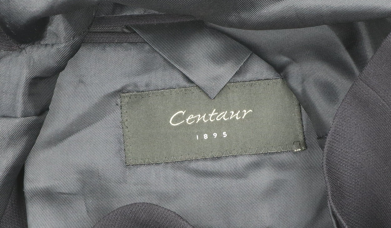 Centaur Men's Black Wool Blend Regular Fit Three-Button Blazer 42R