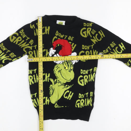 George Boys Black The Grinch Christmas Pullover Sweatshirt 4-5 Years
