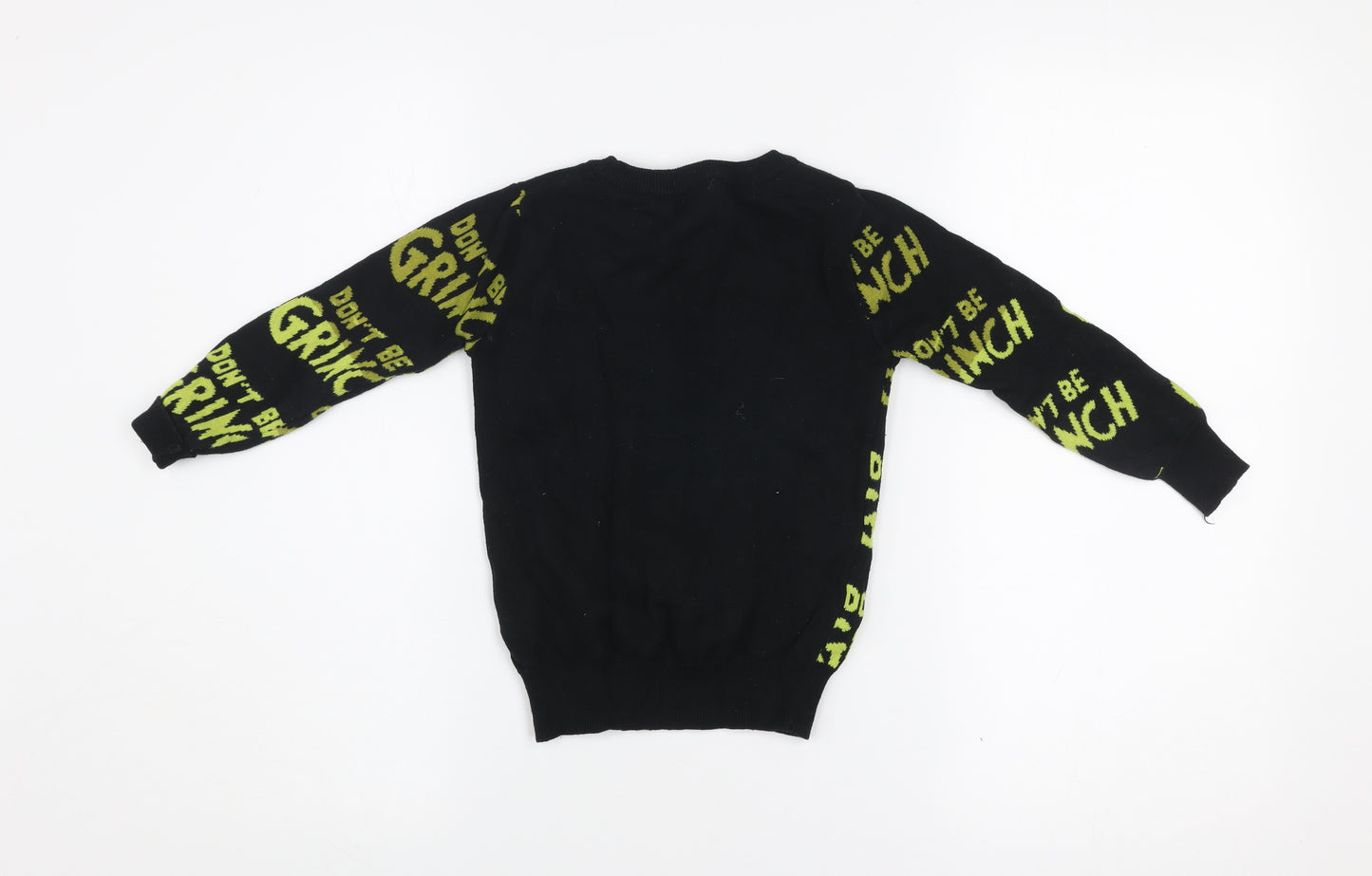 George Boys Black The Grinch Christmas Pullover Sweatshirt 4-5 Years