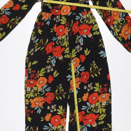 ASOS DESIGN Women's Multicoloured Floral Wide-Leg Jumpsuit UK 10