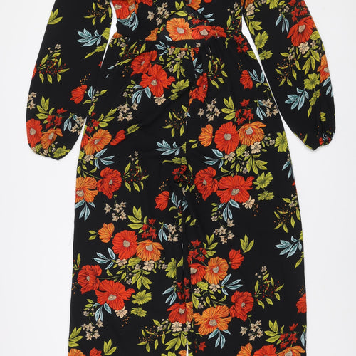 ASOS DESIGN Women's Multicoloured Floral Wide-Leg Jumpsuit UK 10