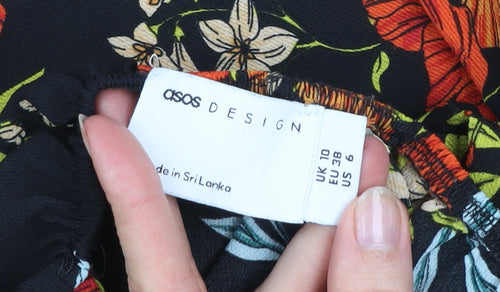 ASOS DESIGN Women's Multicoloured Floral Wide-Leg Jumpsuit UK 10