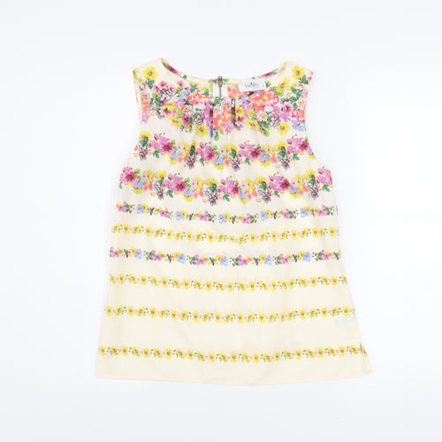 Wallis Petite Women’s Multicoloured Floral Sleeveless Tunic Blouse Size 8