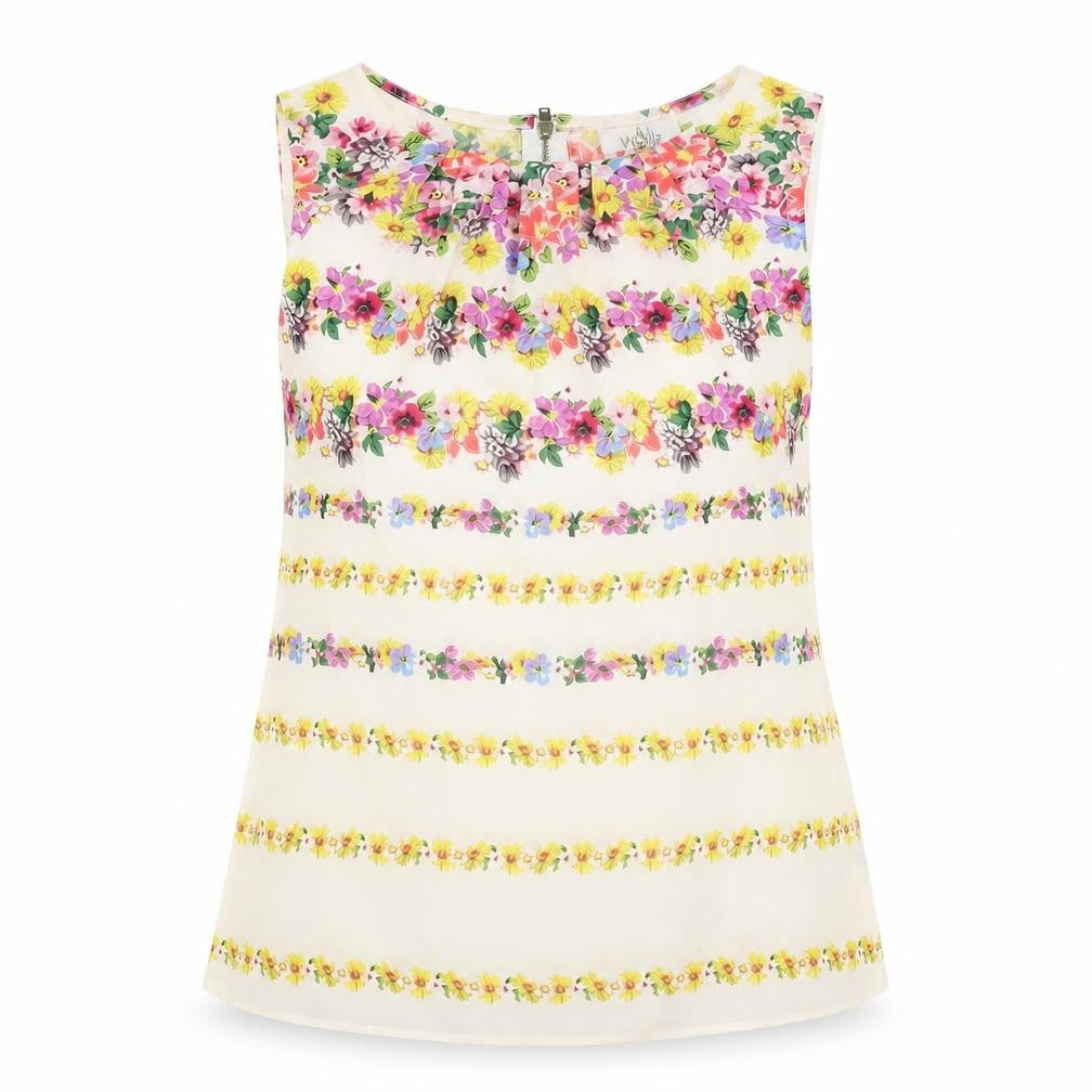 Wallis Petite Women’s Multicoloured Floral Sleeveless Tunic Blouse Size 8