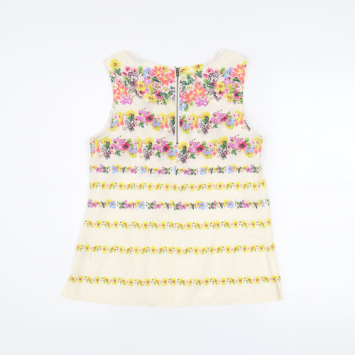 Wallis Petite Women’s Multicoloured Floral Sleeveless Tunic Blouse Size 8
