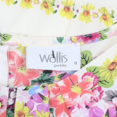 Wallis Petite Women’s Multicoloured Floral Sleeveless Tunic Blouse Size 8