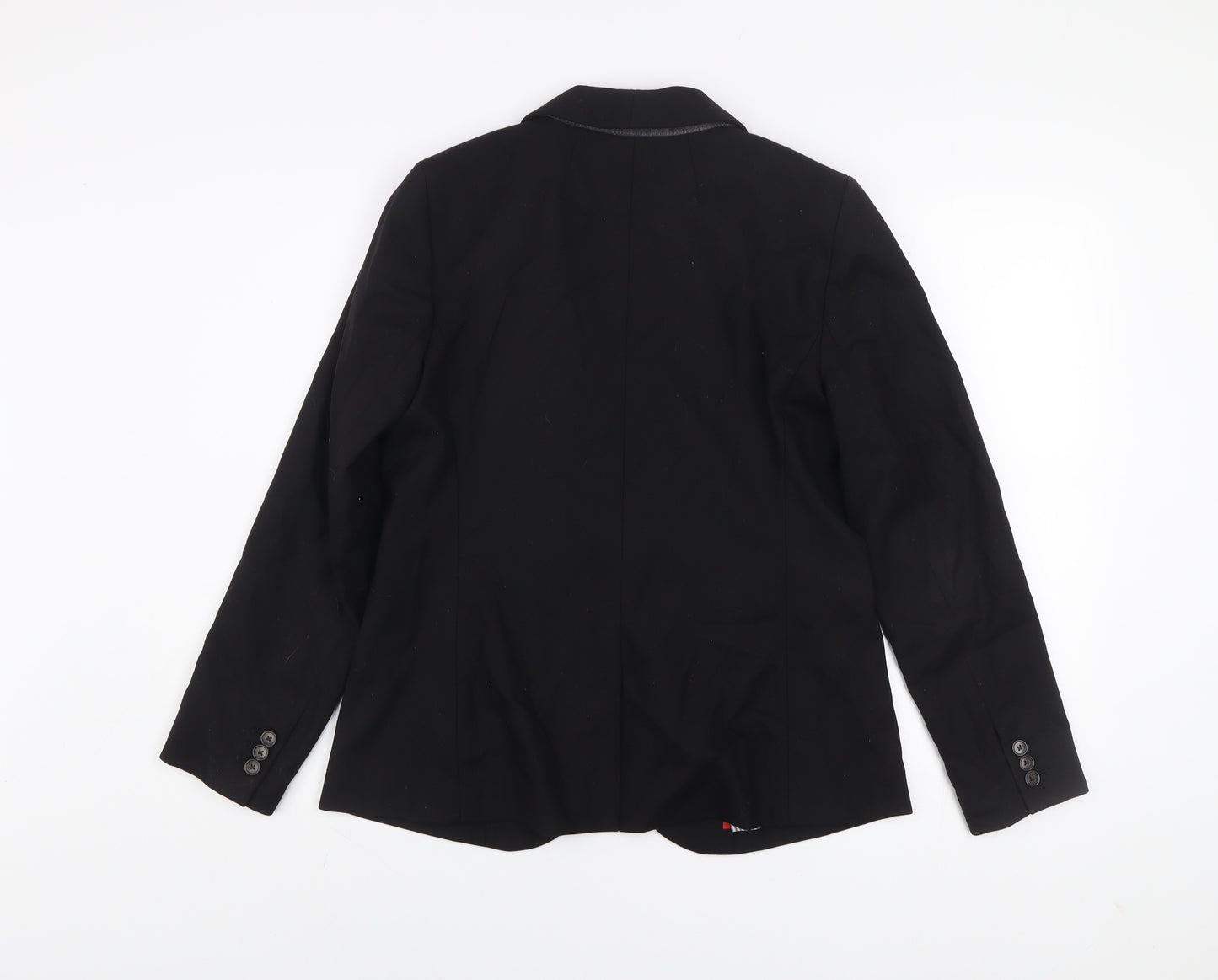 J.Crew Women's Black Wool Blend Fitted Blazer Jacket Size 10