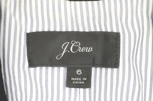J.Crew Women's Black Wool Blend Fitted Blazer Jacket Size 10