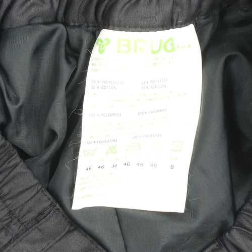 Brugi Men's Black Snow Pants Size S Water Resistant Trousers