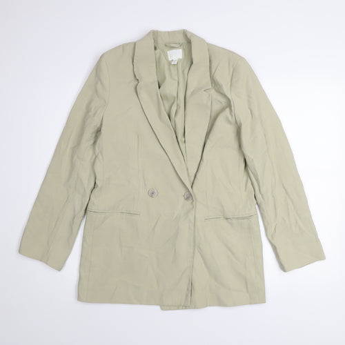 H&M Womens Beige XS Regular Fit Blazer Jacket