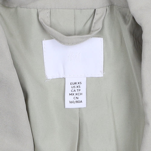 H&M Womens Beige XS Regular Fit Blazer Jacket