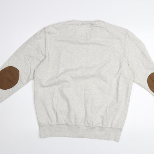 Twistedsoul Men's Grey 2XL Pullover Sweatshirt with Brown Accents