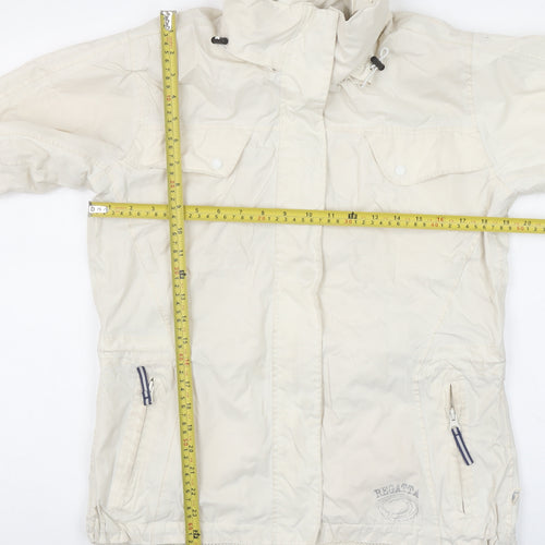 Regatta Women's Ivory Waterproof Rain Jacket Size 14 Lined Hooded Coat
