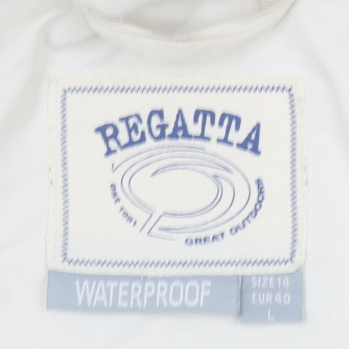 Regatta Women's Ivory Waterproof Rain Jacket Size 14 Lined Hooded Coat