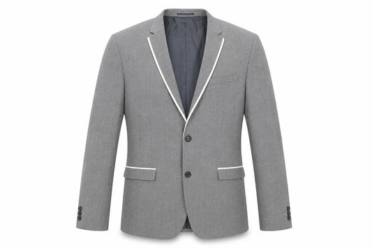 Next Men's Grey Regular Fit Blazer 40R Two Button Notch Lapel Jacket